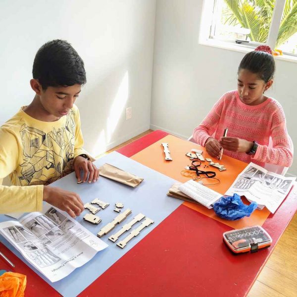 Children make a STEM kit