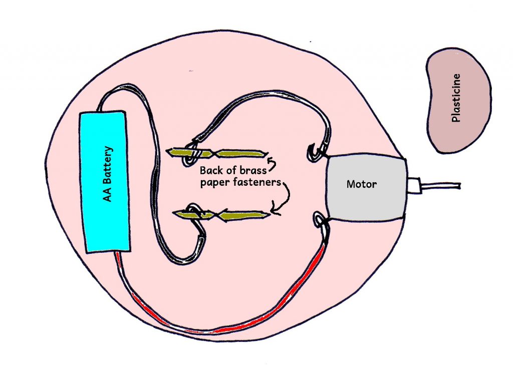 Diagram of Jitterbee circuit Shows the circuit you need to build to make your electronic Jitterbee jump!
