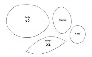 Parts needed to make a Jitterbee Template for an electronic bug