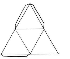 Template for pyramid lamp