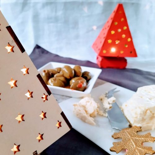 Small wooden Christmas trees perfect for the dining table