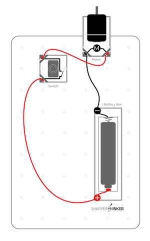 Make the motor spin in the opposite direction by wiring it in reverse.